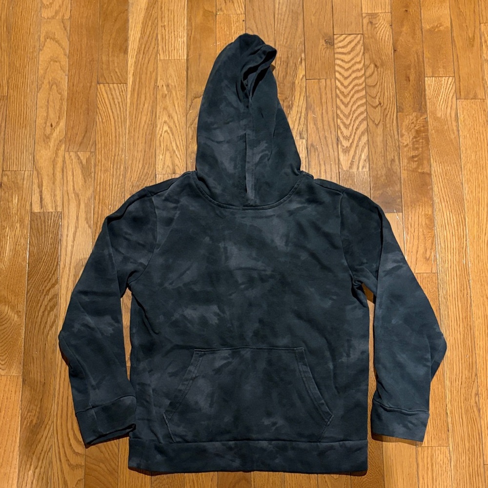 Old Navy Black & Gray Tie-Dye Hoodie size large 10-12
